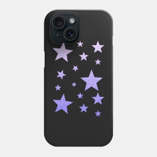 Pastel Purple Ombre Faux Glitter Stars Phone Case