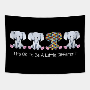 Autism Awareness Elephant Its Ok To Be A Little Different Tapestry