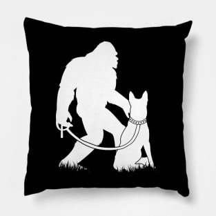 Bigfoot Walking Belgian Malinois Pillow