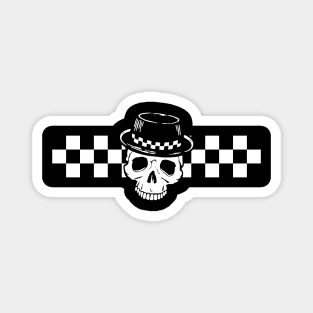 2Tone Skull Magnet