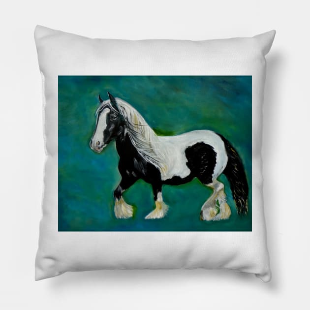 Gypsy Vanner Paint Pillow by jennyleeandjim