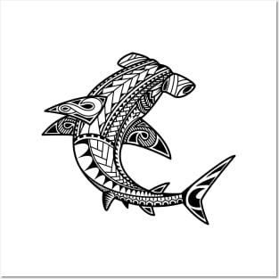 Tribal Shark Tattoo Posters and Art Prints for Sale