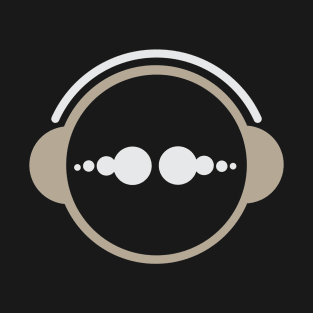 Digital music headphones. T-Shirt