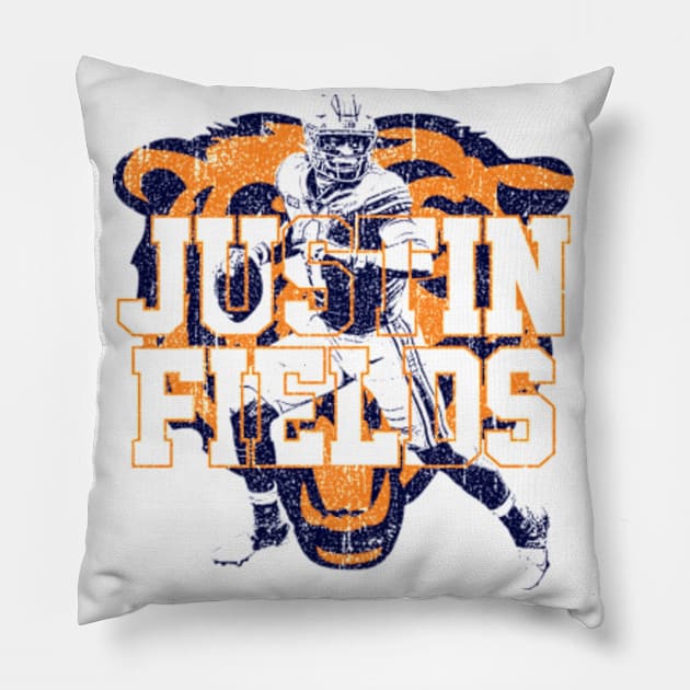 Justin Fields (Variant) Pillow by huckblade