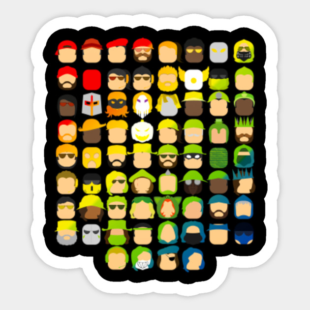 Game Head Arsenal Cast Roblox Sticker Teepublic