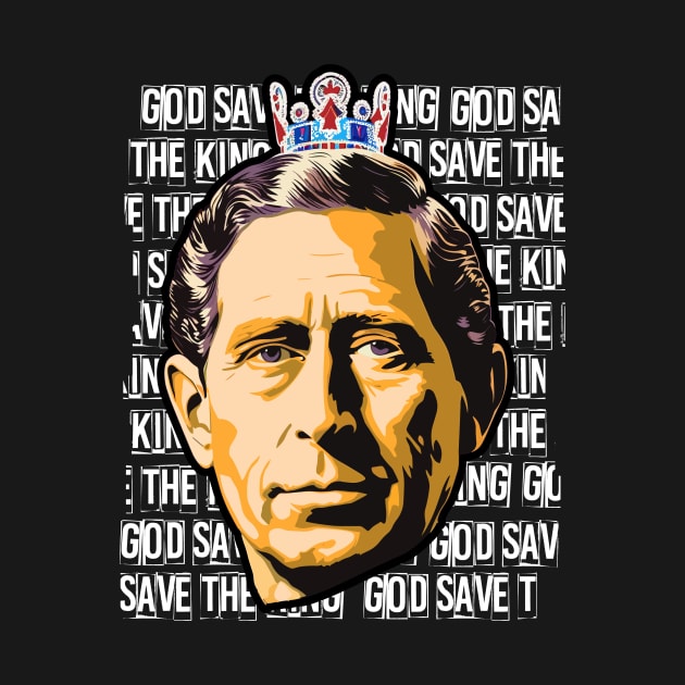 Pop Art Prince Charles Coronation Ceremony King of England by Brobocop