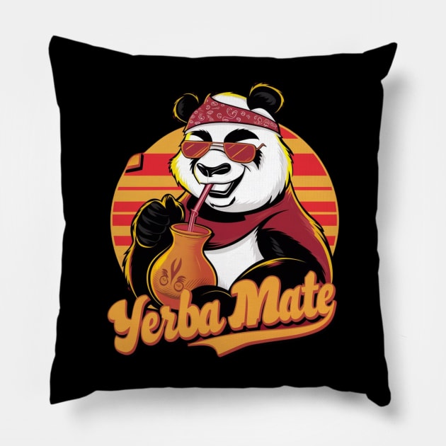 Yerba Mate, Panda Pillow by Dylante