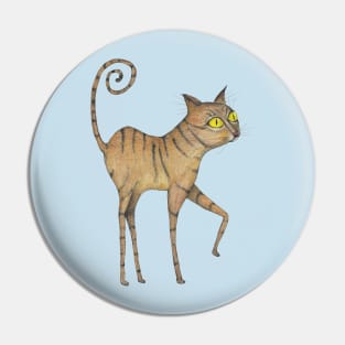 Long legged cat Pin