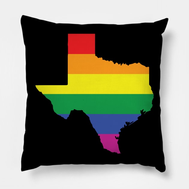 Texas (LGBT) Pride Pillow by Litho