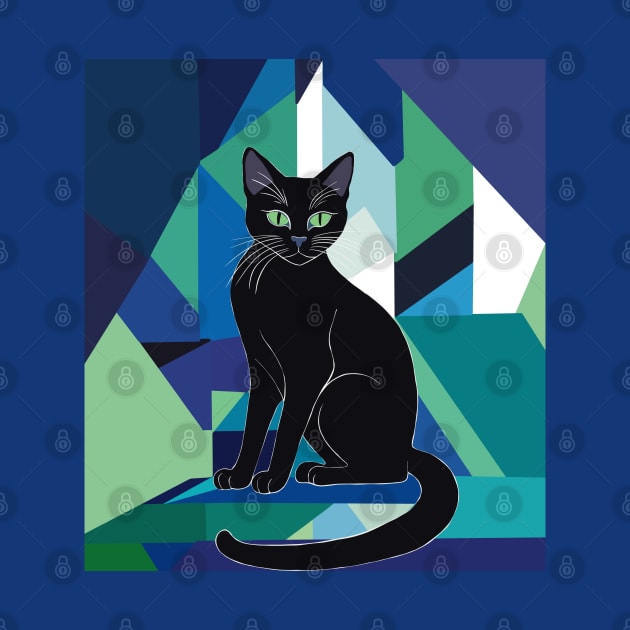 Sitting Black Cat by Suneldesigns