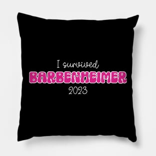 I survived Barbenheimer - Funny Meme Pillow