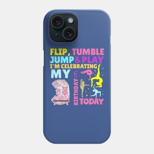 3rd Birthday Gymnastics Themed Girls Party Kids Three Year Old Phone Case