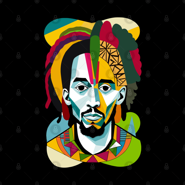 Abstract Rasta Man by Ikibrai