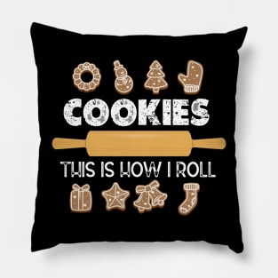 Cute Christmas Gift Idea - cookies This Is how I Roll - Christmas Cookies Lovers Pillow