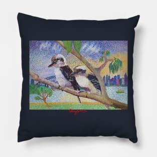 Kookaburra's sitting in a Gum tree Pillow