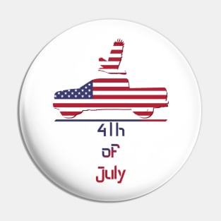 July 4th Design Pin