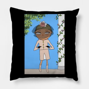 Georgiana in magic garden Pillow