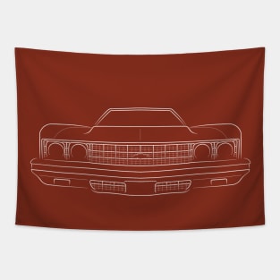 1973 Chevy Impala - front stencil, white Tapestry