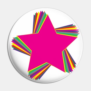 Pride Rainbow Stars Pink Pin