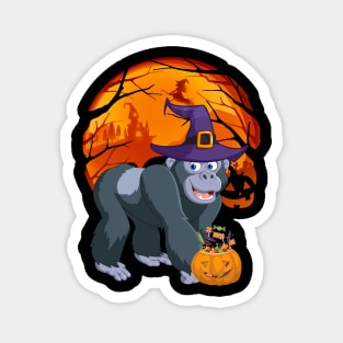 Gorilla pumpkin witch Magnet