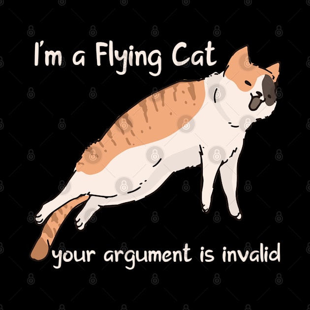 I'm a flying/hovering cat funny doodle cat t-shirt by hammerhead555000