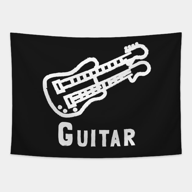 Double-neck Guitar Tapestry by ZooTees