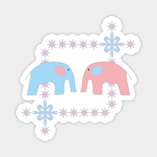 Two elephants Magnet