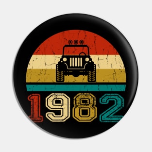 Vintage Jeep 1982 Birthday Jeep Gift Pin