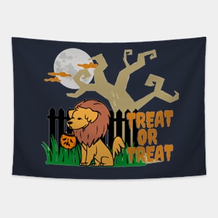 Halloween Treat or Treat (Trick or Treat) Spooky Dog Tapestry