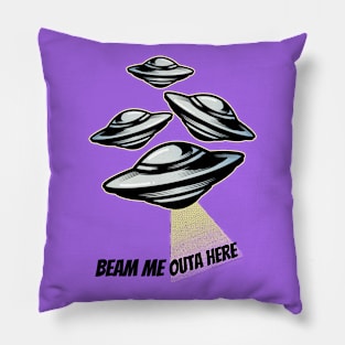 Beam me outa here! Pillow