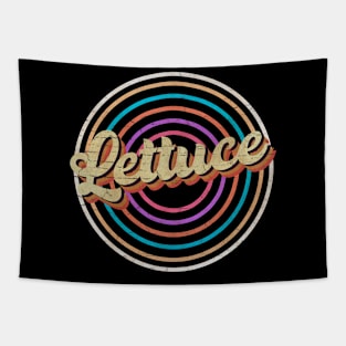 vintage circle line color Lettuce Tapestry