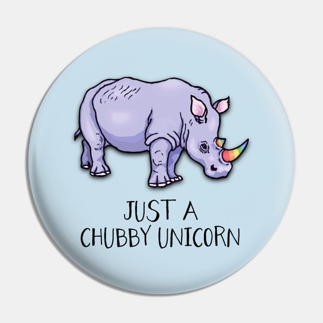 Chubby Unicorn (Rhino) Pin by JasonLloyd