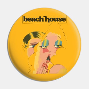 Beach House •  • Retro Style Original Fan Design Pin