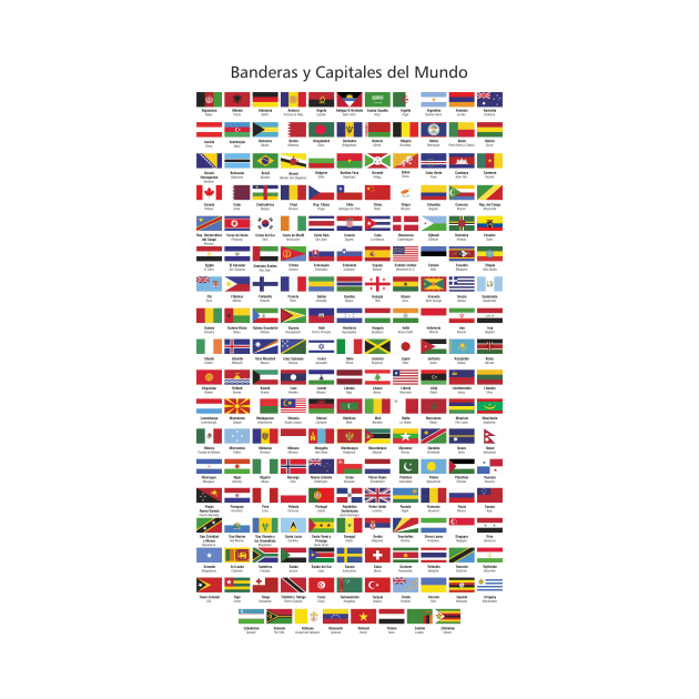 Flags of the world in Spanish by YooY Studio