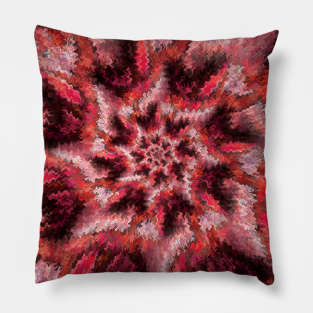 red and magenta textured spiral Pillow