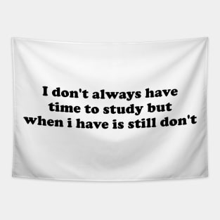 I don't always have time to study but when i have is still don't Tapestry