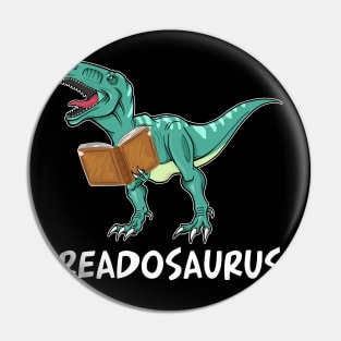 Readosaurus T-shirt Reading Dinosaur Pin