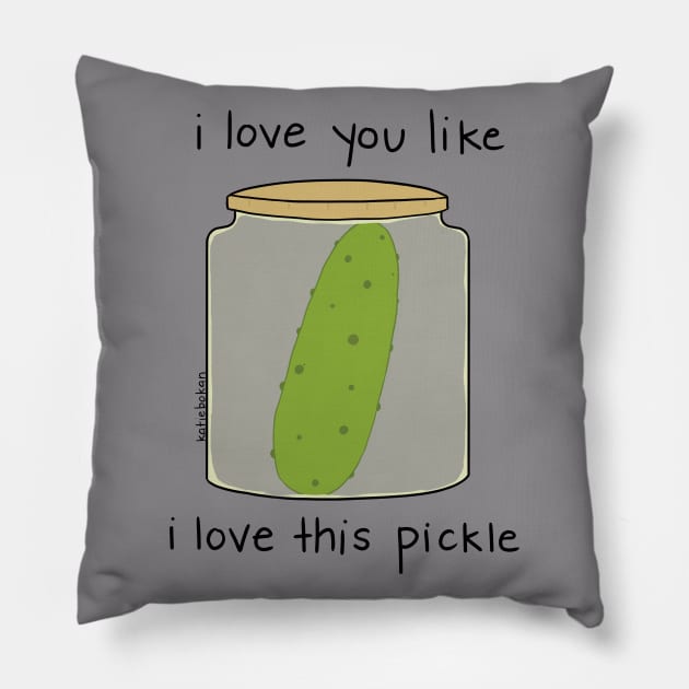 Pickle love Pillow by katiebokan