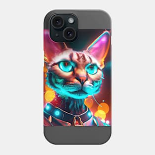 Cyberpunk Kitty (4) - Anthropomorphic Sci fi Cats Phone Case