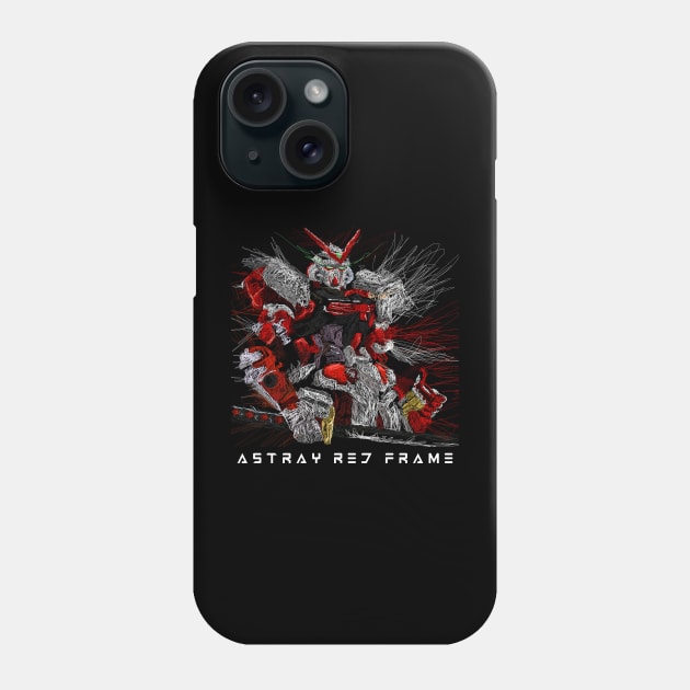 Astray Red on Scribble Phone Case by CoretanVector