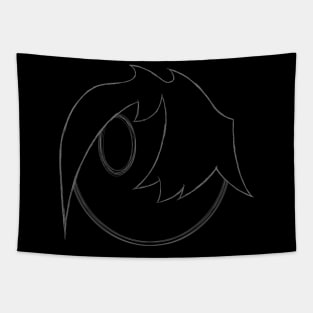 Braincave Face (Gray) Tapestry