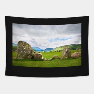 View From Castlerigg as Impressionist Art Tapestry