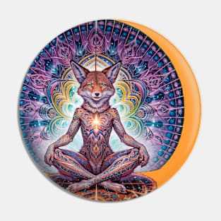 Coyote The Trickster (7.1) - Trippy Psychedelic Canis Pin