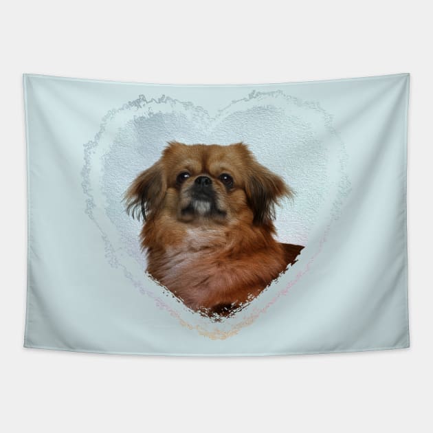 Cute Pekingese dog Tapestry by Nartissima