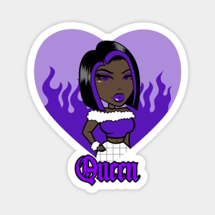 Queen Doll girl Purple-Out v3.2 Magnet
