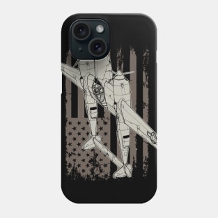 Lockheed P-38 American Fighter Plane Phone Case