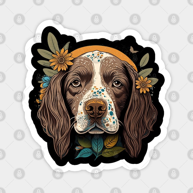 Pointer dog hippie Magnet by JayD World