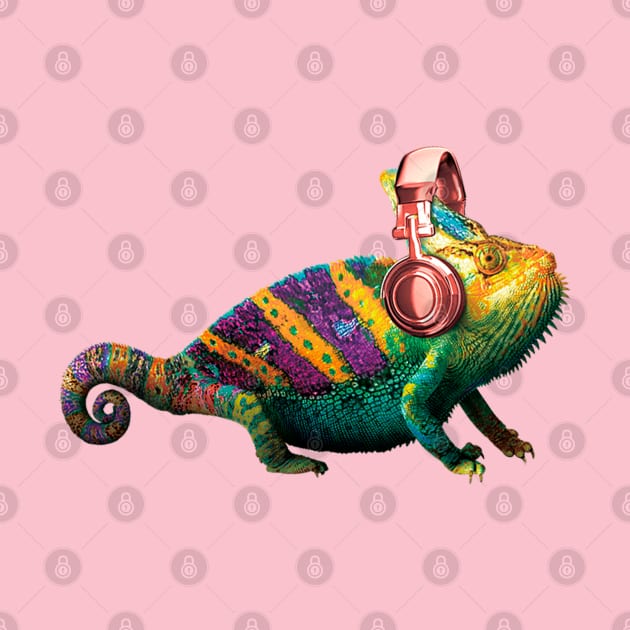 Funny Chameleon by Happy Art Designs