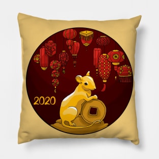 Chinese new year -  Year of the Rat 2020 Pillow