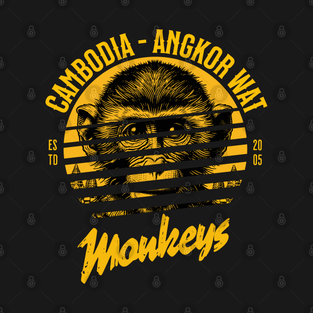 wild monkeys in Angkor Wat, Cambodia by Mafiadonar